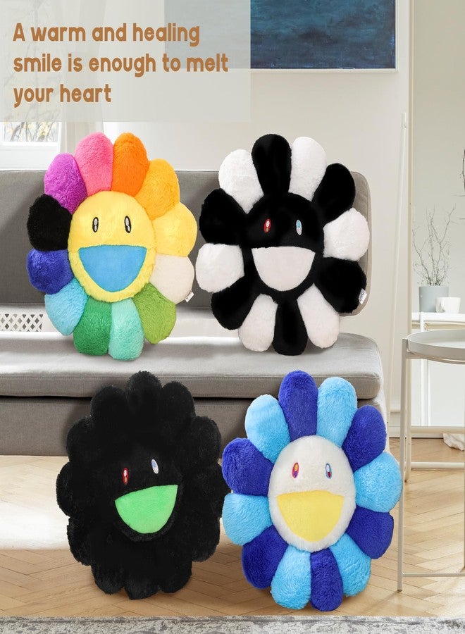 SHINUOER Flower Pillow, Smiley Face Sunflower Plush Pillow, Cute Flower Floor Cushion 15.7", Soft Decorative Throw Pillow for Bedroom, Sofa, Car or Dorm Decor - Image 5