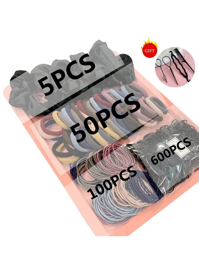YANRONG - 755Pcs Hair Accessories For Woman Set Seamless Ponytail Holders Variety Hair Scrunchies Hair Bands Scrunchy Hair Ties For Thick And Curly (Mix) - Image 1