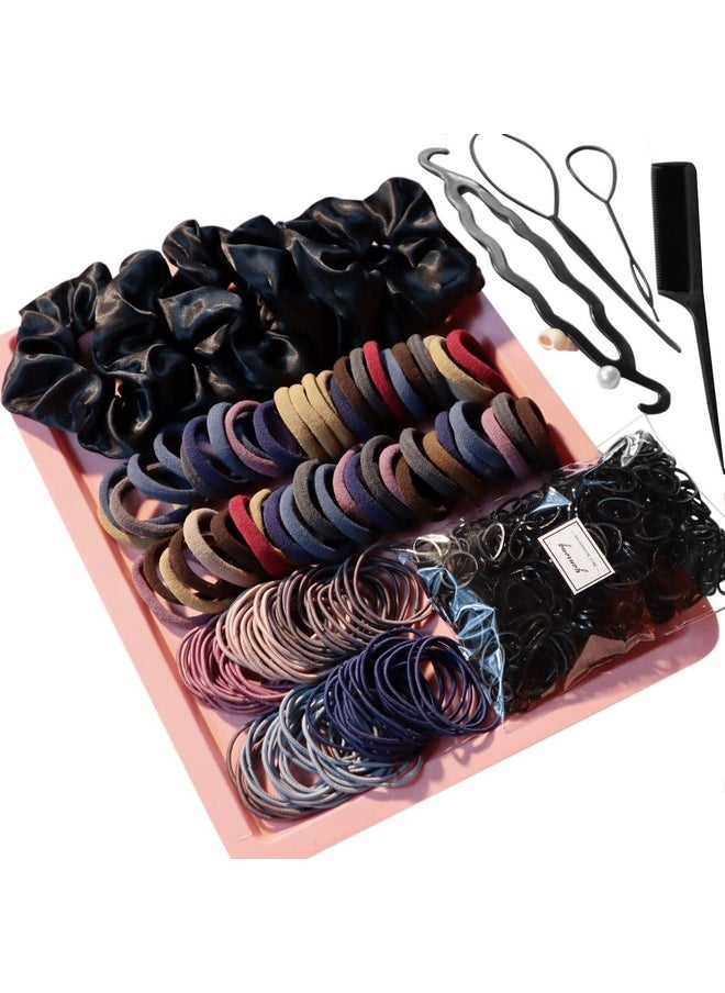 YANRONG - 755Pcs Hair Accessories For Woman Set Seamless Ponytail Holders Variety Hair Scrunchies Hair Bands Scrunchy Hair Ties For Thick And Curly (Mix) - Image 1