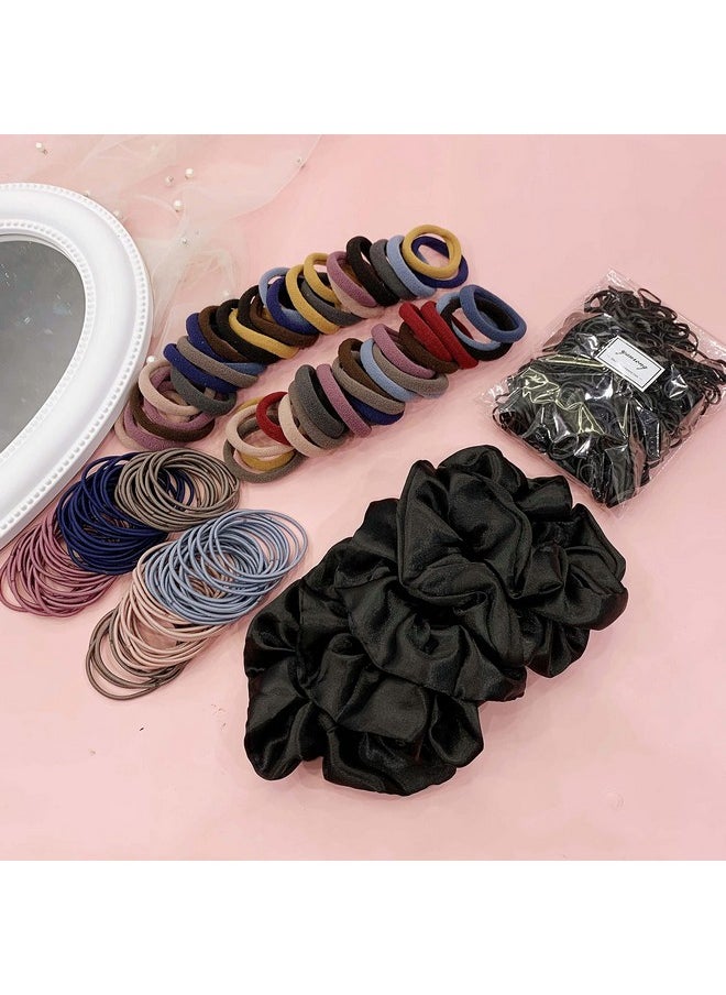 YANRONG - 755Pcs Hair Accessories For Woman Set Seamless Ponytail Holders Variety Hair Scrunchies Hair Bands Scrunchy Hair Ties For Thick And Curly (Mix) - Image 1