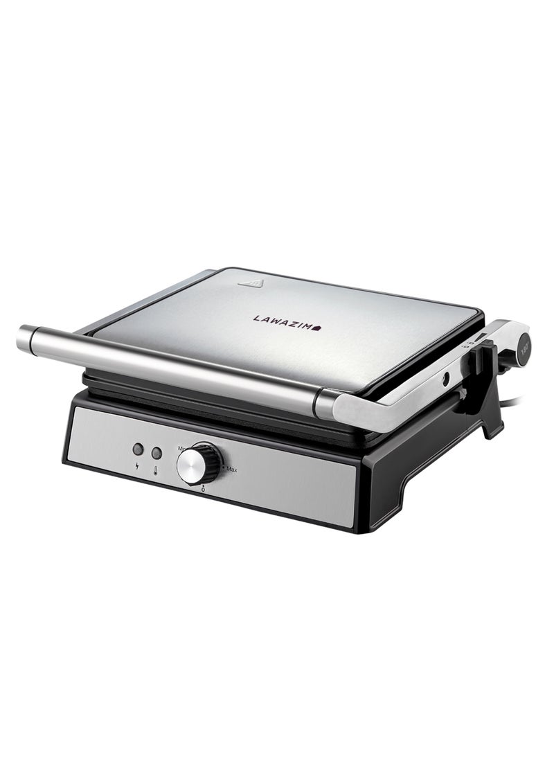LAWAZIM - 4-Slice Sandwich/Panini Press & Grill Maker - 2000W - Non-Stick Plates, Adjustable Temperature Control, Dual Cooking Modes, 180° Open Grill, Oil Drip Tray, Cool-Touch Handle, Easy to Clean - Image 1