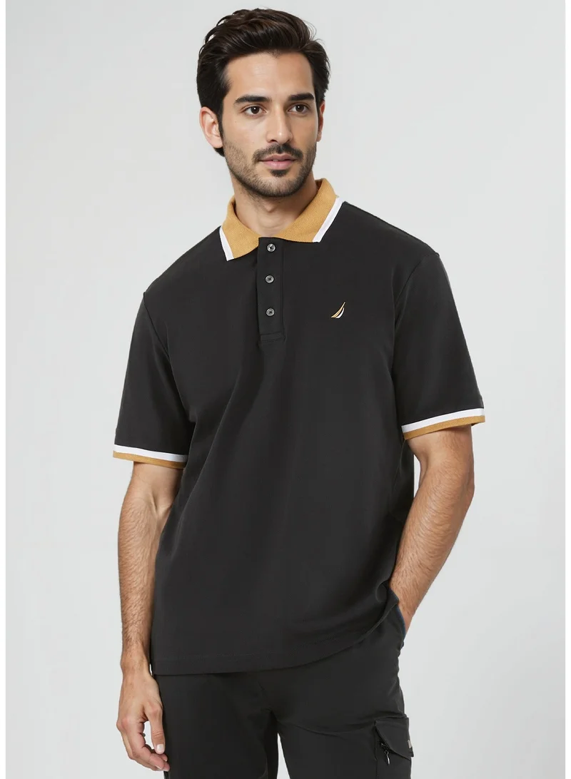 نوتيكا تيشيرت بولو قطن بريميوم بشعار مطبوع بقصة عادية