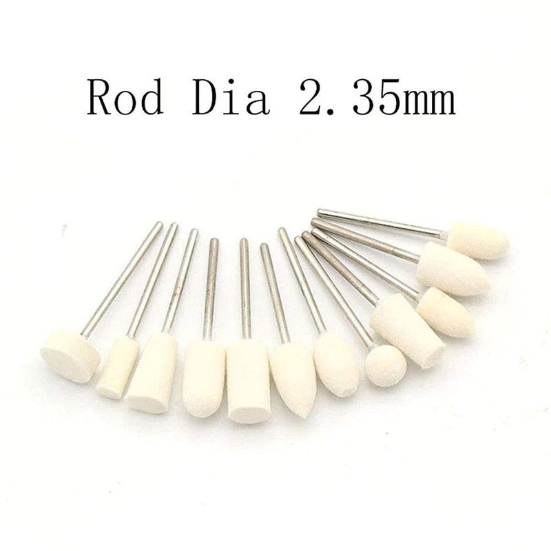 DIY Crafts CTDIYHI44227 12 Pcs Wool Bit Set Woolen Polishing Bits Electric Manicure Drill Bit Set Buffing Bit Set - Image 4