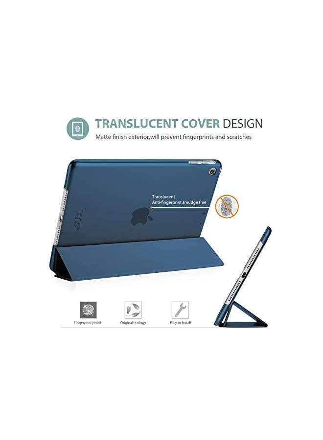 Procases Smart Case for iPad Air 1st Edition, Ultra Slim Lightweight Stand Protective Case Shell with Translucent Frosted Back Cover for Apple iPad Air 2013 Model (A1474 A1475 A1476) -Navy - Image 3