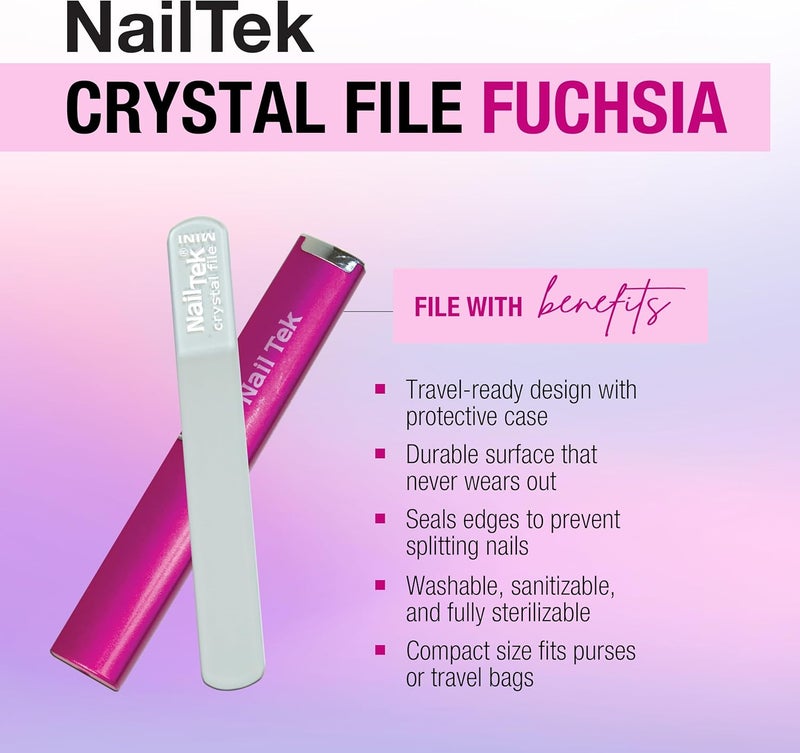 Nail Tek Crystal Glass Nail File with Case - Mini 3" - Image 3