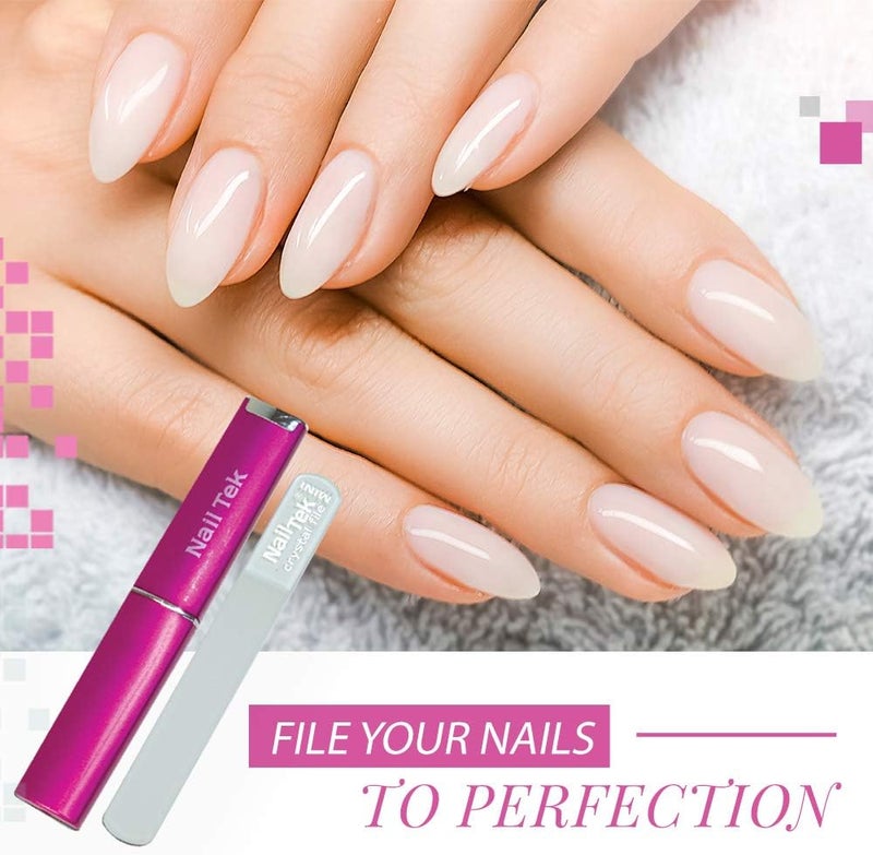 Nail Tek Crystal Glass Nail File with Case - Mini 3" - Image 2