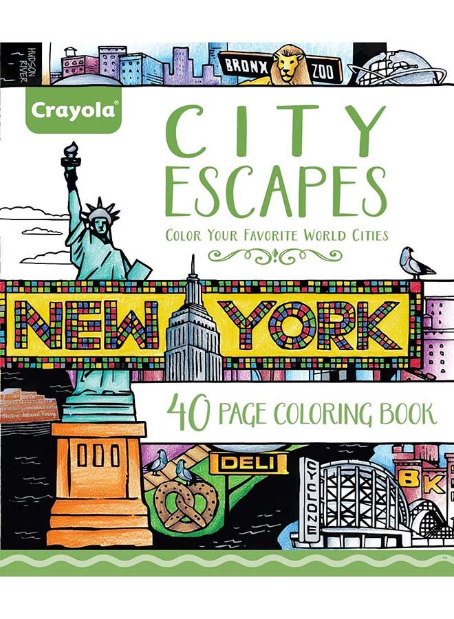 Crayola كتب تلوين للبالغين، هروب إلى المدن - Image 1