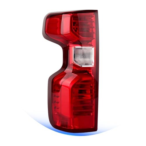 STRECOS Tail Light Compatible With 2019 2020 2021 2022 2023 2024 2025 2026 Chevy Silverado 1500 / 20-23 2500HD 3500HD Halogen Rear Brake Signal Taillights Replacement w/ Bulb & Harness (Left Driver Side) - Image 1