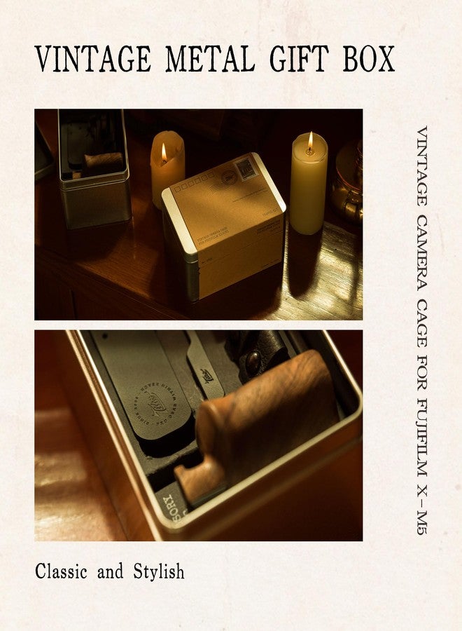 Tilta X-M5 Cage, Vintage Camera Cage Base Kit Compatible with X-M5 with Baseplate, Hot Shoe Thumb Bracket, ARCA Adapter - Black TA-T73-A-B - Image 4