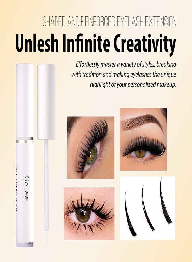 GOLLEEPRO Eyelash Coating Sealant, Lash Styling Sealant for Manga Eyelash, Eyelash Sealer for Lash Extensions Eyelash Extension Sealant for Long-Lasting & Healthy Lash Extension Longer Retention- 10ml - Image 2