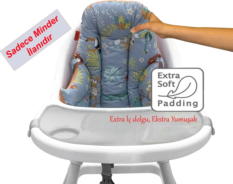 Holmer Stain Resistant Organic High Chair Cushion & Cover Md