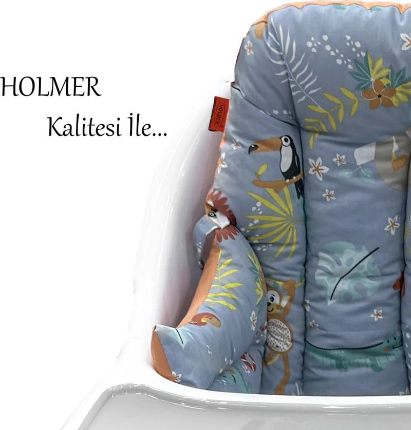 Holmer Stain Resistant Organic High Chair Cushion & Cover Md