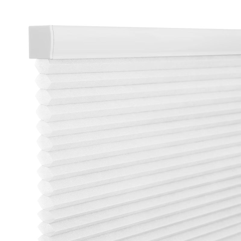 Changshade Cordless Cellular Shades Blackout Honeycomb Blinds for Windows No Tools Push Up 20 W x 50 H White