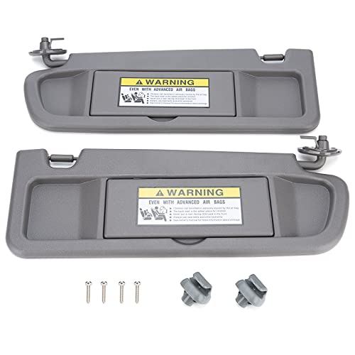 Xiaoyudou Left Driver & Right Passenger Side Sun Visor Compatible with Honda Civic 2006 2007 2008 2009 2010 2011 Replaces # 83280-SNA-A01ZA, 83230-SNA-A01ZA (Atlas Gray) - Image 1