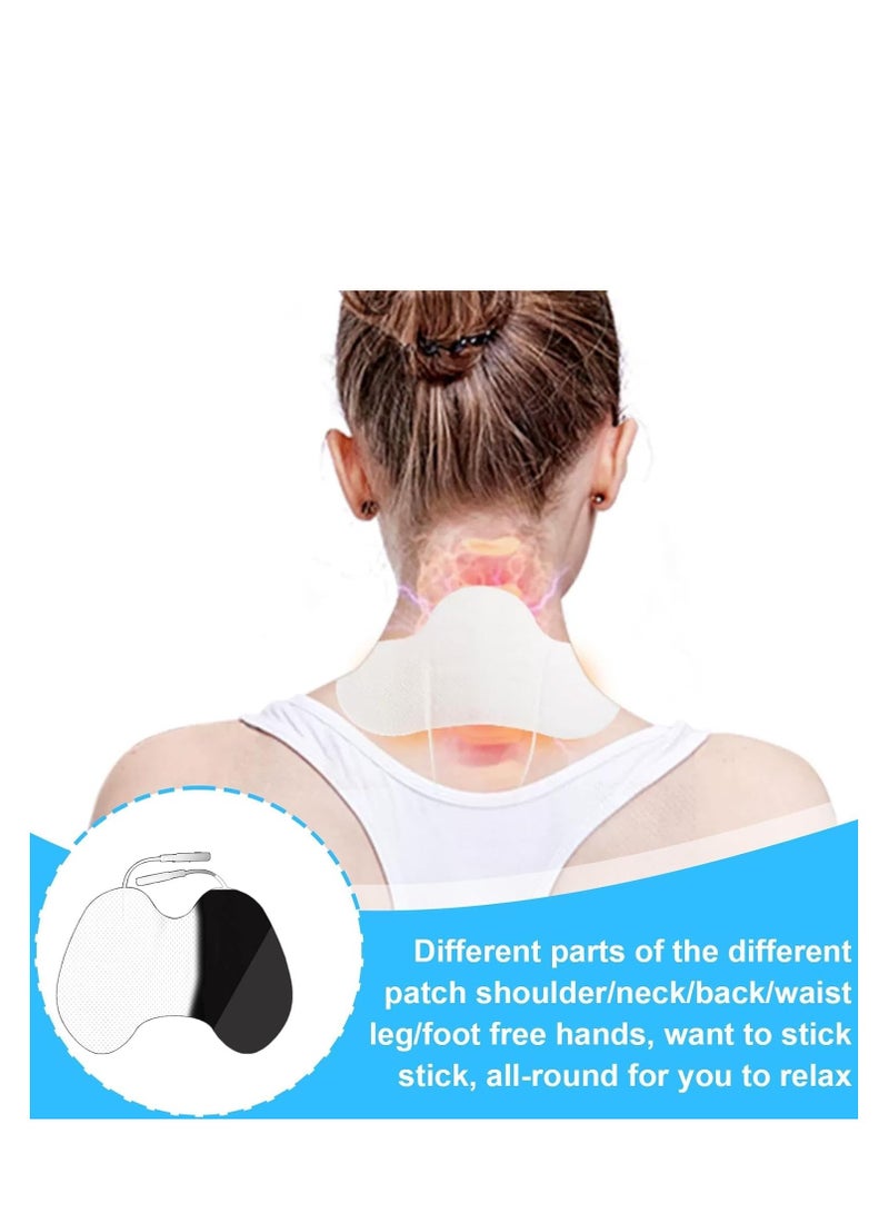 TENS Unit Replacement Pads 8 Packs 5.1" X 3.5" White Unit Pads Upgraded Unit Replacement Pads Butterfly Shaped Self-Stick Electrode Pads Reusable Replacement Pads for Knees