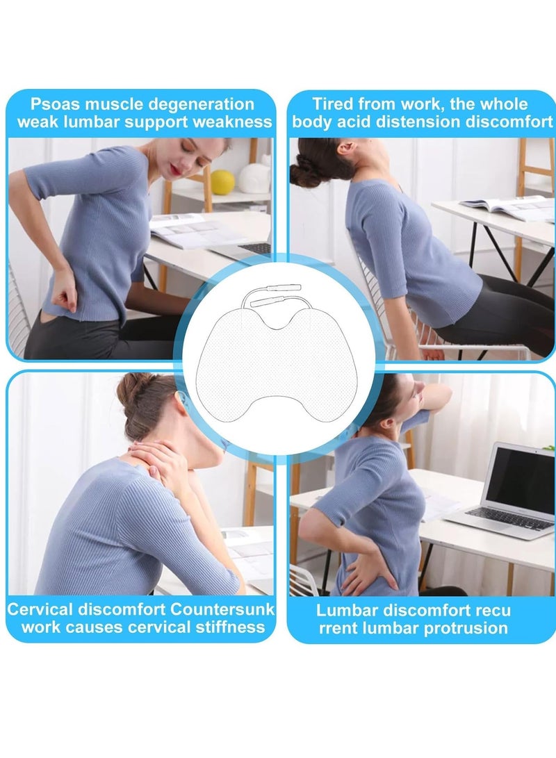TENS Unit Replacement Pads 8 Packs 5.1" X 3.5" White Unit Pads Upgraded Unit Replacement Pads Butterfly Shaped Self-Stick Electrode Pads Reusable Replacement Pads for Knees