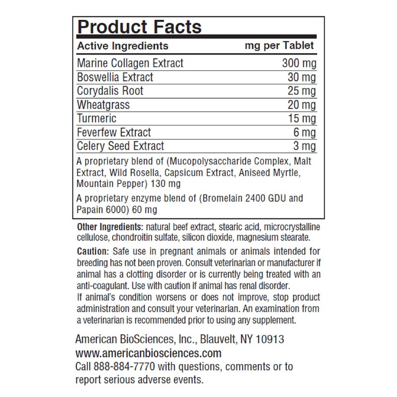 American BioSciences DGP, All-Natural Joint Supplement for Dogs - Joint Support with Turmeric, Boswellia Extract & More - Quick Effect for Pet Mobility Support - 120 Chewable Tablets (Pack of 2) - Image 4
