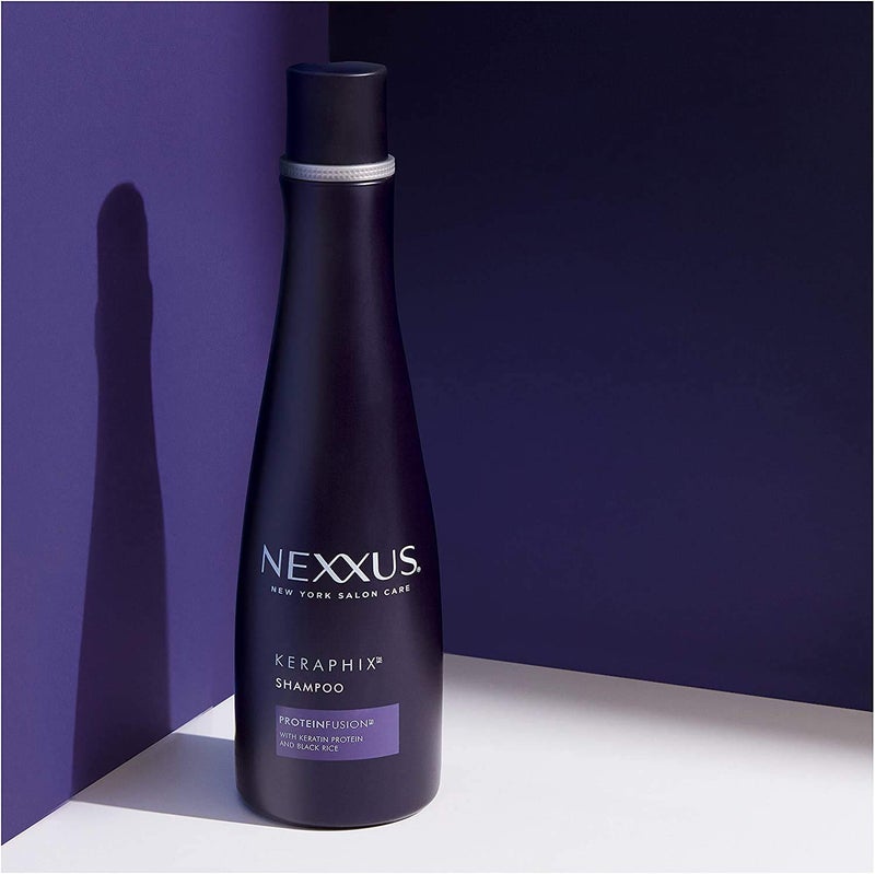 Nexxus Keraphix Shampoo for Damaged Hair Keraphix with ProteinFusion Silicone-Free with Keratin Protein and Black Rice 13.5 oz - Image 4