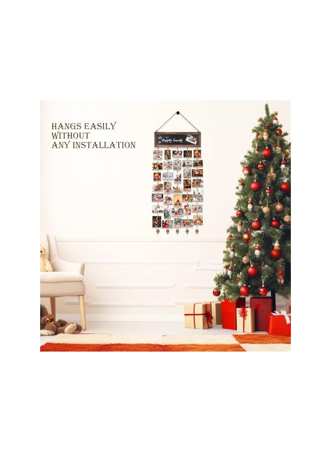 The Bros لوحة صور معلقة، إطار زخرفي خشبي، إطار عرض صور زخرفي DIY، إطار صور معلق بحبل، لغرفة النوم، غرفة المعيشة، السكن الجامعي، إلخ - Image 4