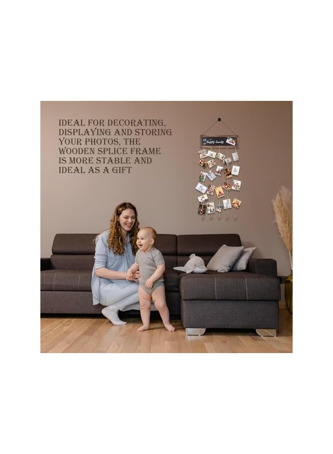 The Bros لوحة صور معلقة، إطار زخرفي خشبي، إطار عرض صور زخرفي DIY، إطار صور معلق بحبل، لغرفة النوم، غرفة المعيشة، السكن الجامعي، إلخ - Image 5