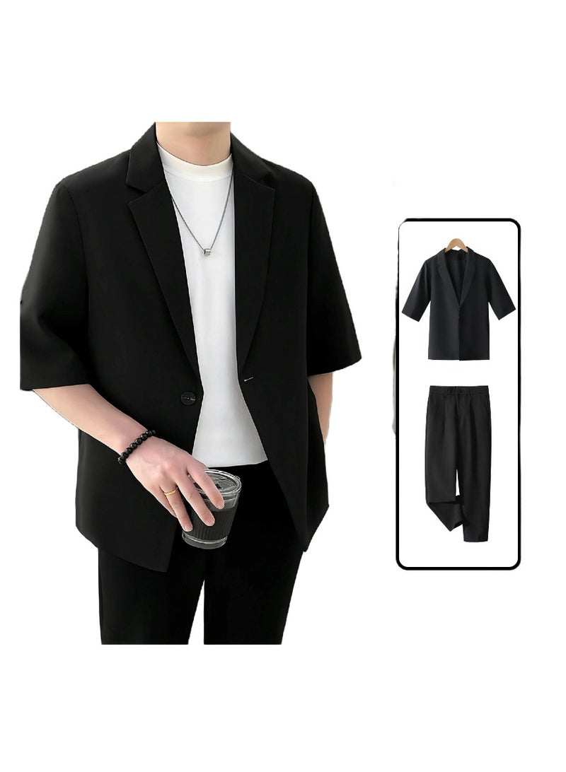 Shougu Thin Ice Silk Short-sleeved Suit Set  - Image 1
