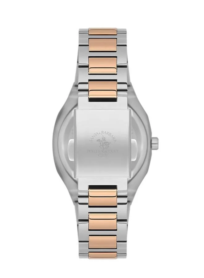 SANTA BARBARA POLO & RACQUET CLUB Santa Barbara Polo & Racquet Club - Women's Watch | Stainless Steel Band with Steel Case | Analog | Square Dial | Mineral Glass | Japanese Quartz | Water Resistance 50 Meters