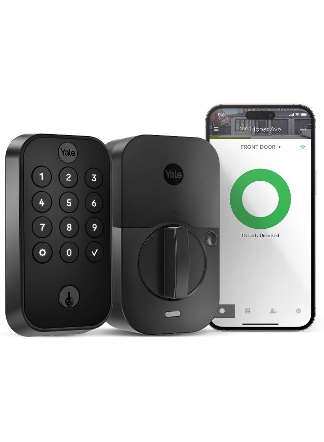 Yale Assure Lock 2 Keypad with Wi-Fi in Black Suede - Image 1