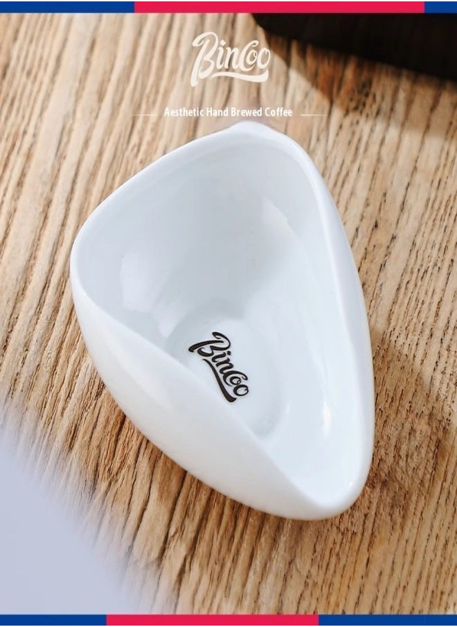 Bincoo Bincoo Ceramic Coffee Scale Bean Dish – White Measuring Cup and Tray for Accurate Coffee Measurements  - Image 4