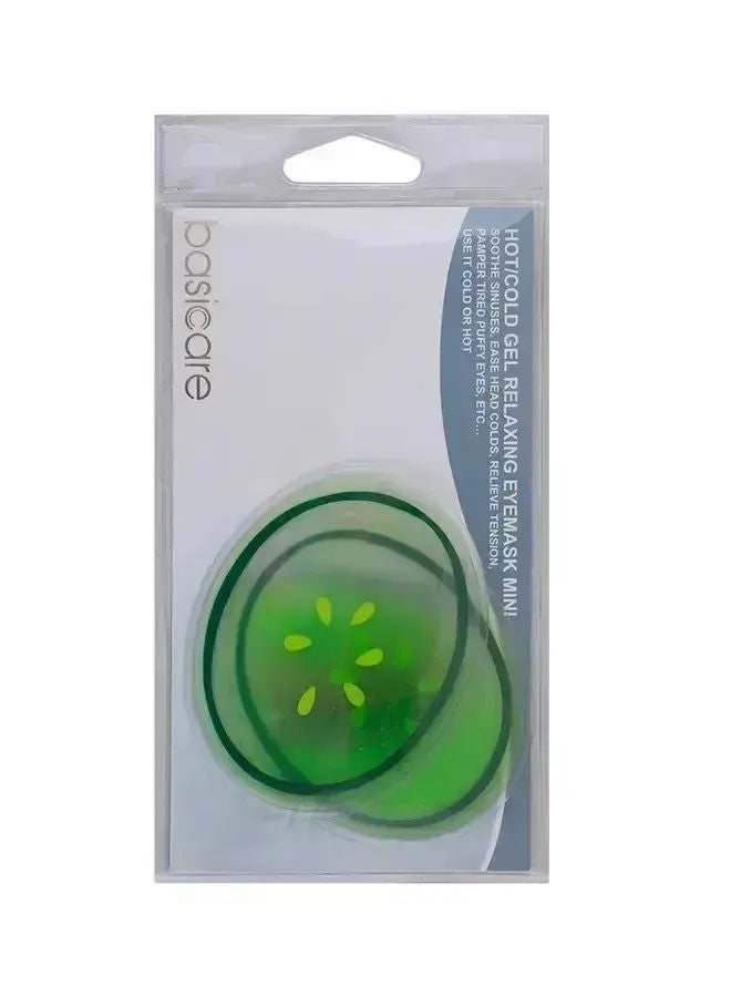 Basicare Hot-Cold Cucumber Relaxing Eye Gel Mask, 2 Pcs