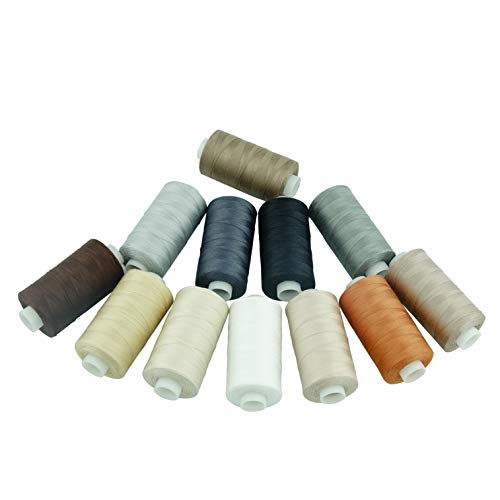 Simthread 12 Multi Colors All Purposes Cotton Quilting Thread 50s/3 Thread for Piecing Sewing etc - 550 Yards Each (Neutral colors) - Image 3
