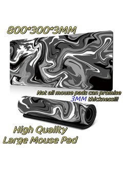 DOOAIR 900 * 400mm Super Large Size Mouse Pad Gaming Rubber Artistic Keyboard Desk Mat Pad For Computers Office Home Black White Gray  - Image 1