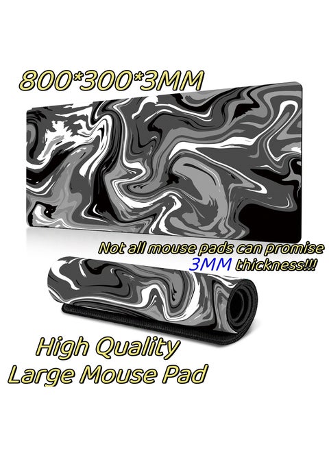 900 * 400mm Super Large Size Mouse Pad Gaming Rubber Artistic Keyboard Desk Mat Pad For Computers Office Home Black White Gray