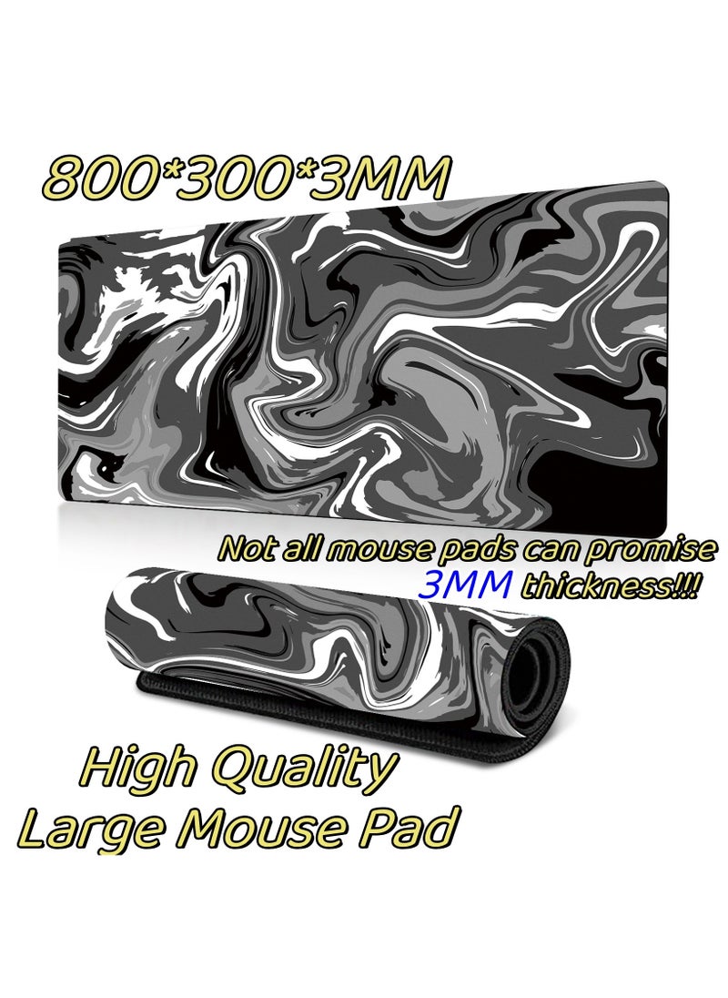 DOOAIR 900 * 400mm Super Large Size Mouse Pad Gaming Rubber Artistic Keyboard Desk Mat Pad For Computers Office Home Black White Gray  - Image 1
