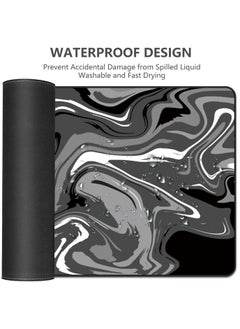 DOOAIR 900 * 400mm Super Large Size Mouse Pad Gaming Rubber Artistic Keyboard Desk Mat Pad For Computers Office Home Black White Gray  - Image 4