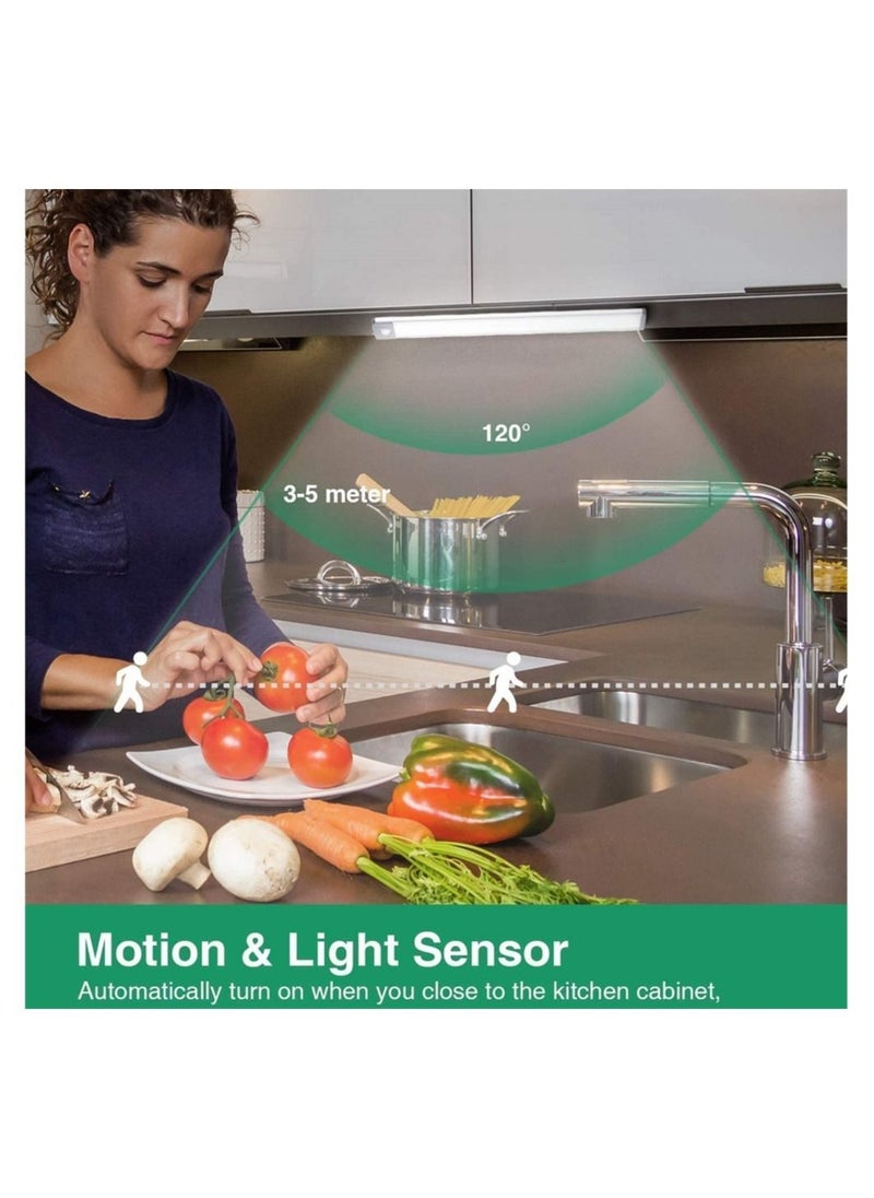 DMG TECH - Cabinet Light, Cabinet Light with Handwave Sensor, Motion Sensor Light, Stick Anywhere Magnetic Night Light Strip, 3 Lighting Modes, Suitable for Under Cabinet, Hallway, Staircase, Wardrobe - Image 1