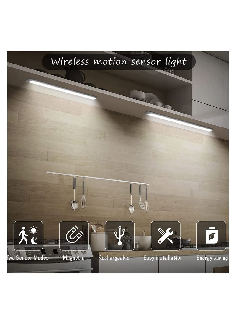 DMG TECH - Cabinet Light, Cabinet Light with Handwave Sensor, Motion Sensor Light, Stick Anywhere Magnetic Night Light Strip, 3 Lighting Modes, Suitable for Under Cabinet, Hallway, Staircase, Wardrobe - Image 1