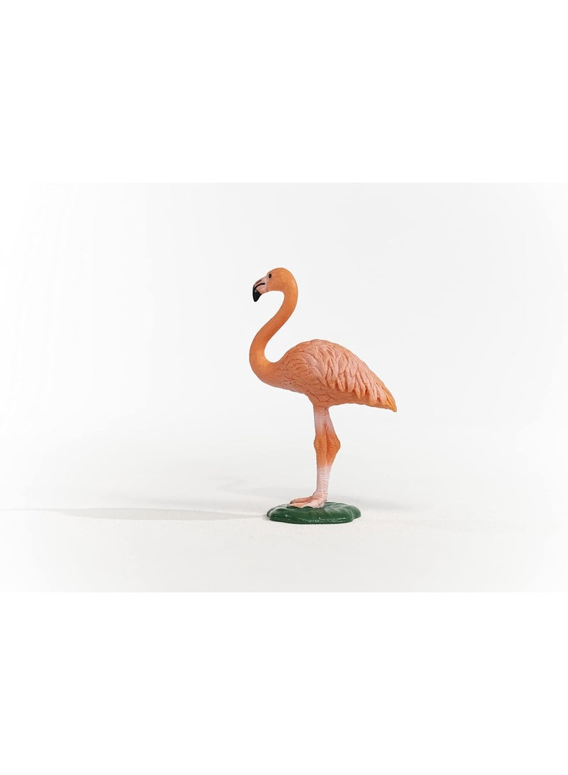 Schleich ألعاب الحيوانات البرية من شلايش، طيور للأطفال من 3 سنوات وما فوق، تمثال طائر الفلامنجو الوردي - Image 2