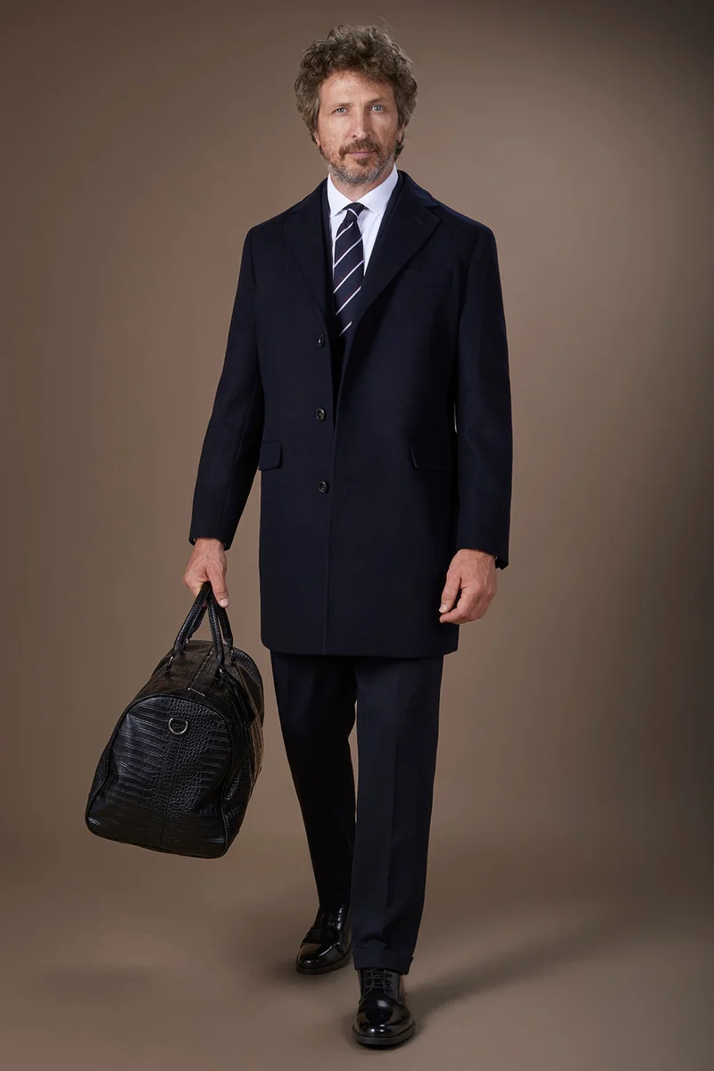 Doppelganger Men's single-breasted coat - Blue