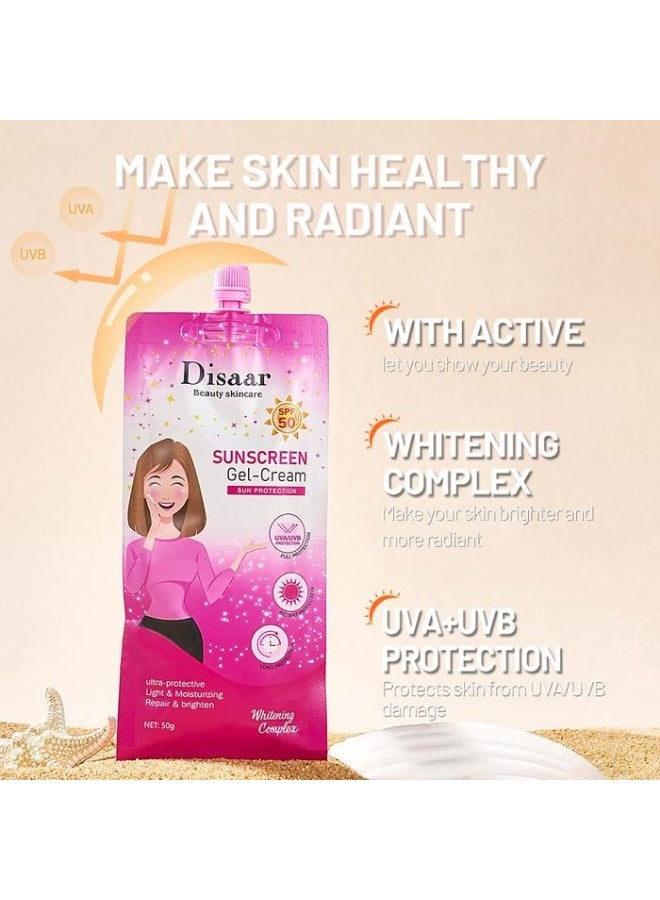 Disaar Beauty Skin Care Sunscreen Gel Cream SPF50 - 50g - Image 4