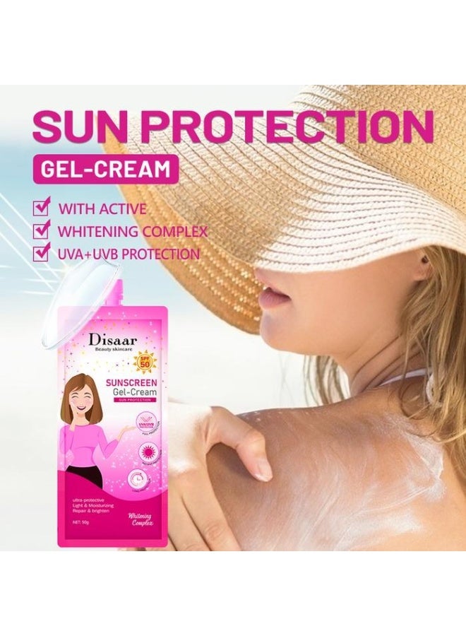 Disaar Beauty Skin Care Sunscreen Gel Cream SPF50 - 50g - Image 3