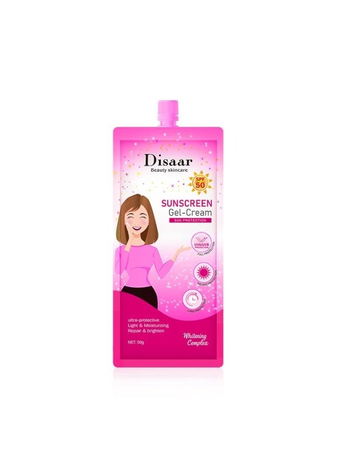 Disaar Beauty Skin Care Sunscreen Gel Cream SPF50 - 50g - Image 1