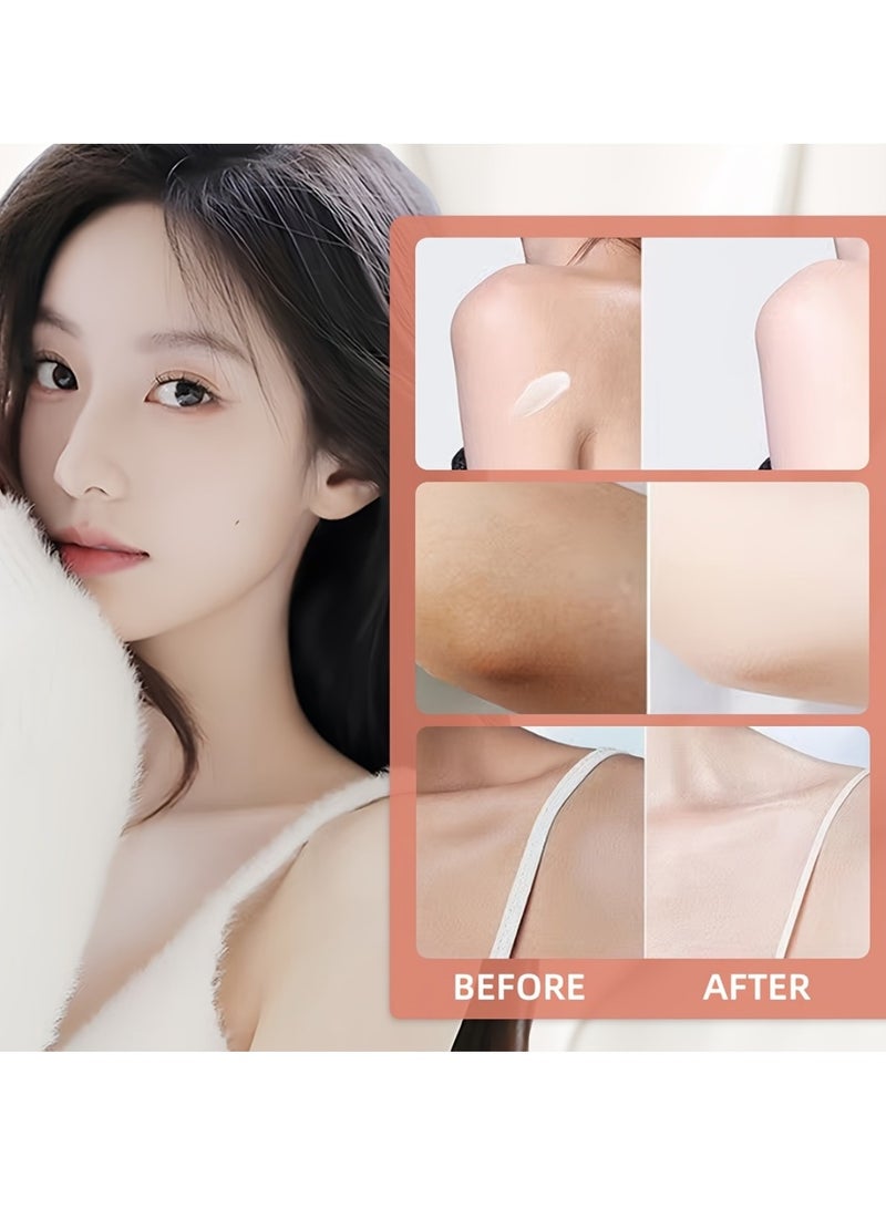 BARUBT Gluta Whitening Lazy Cream 30G Moisturizing Brightening Lazy Cream Brighten Cover Blemishes Non Sticky Brighter and Whiter Face and Skin Gel Anti Aging Dark Spot Remover Moisturizer Tone Up Face Cream - Image 4