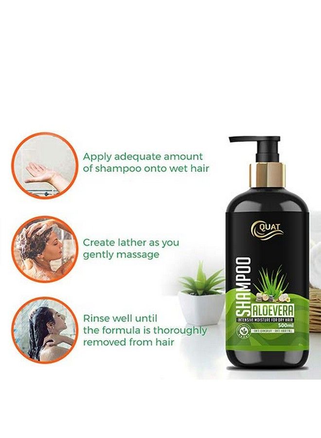 Quat Natural Aloevera 99% Silky & Stronger Hair Shampoo Paraben Free 500 Ml - Image 4