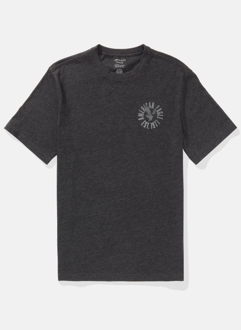 American Eagle Logo Detail Crew Neck T-Shirt