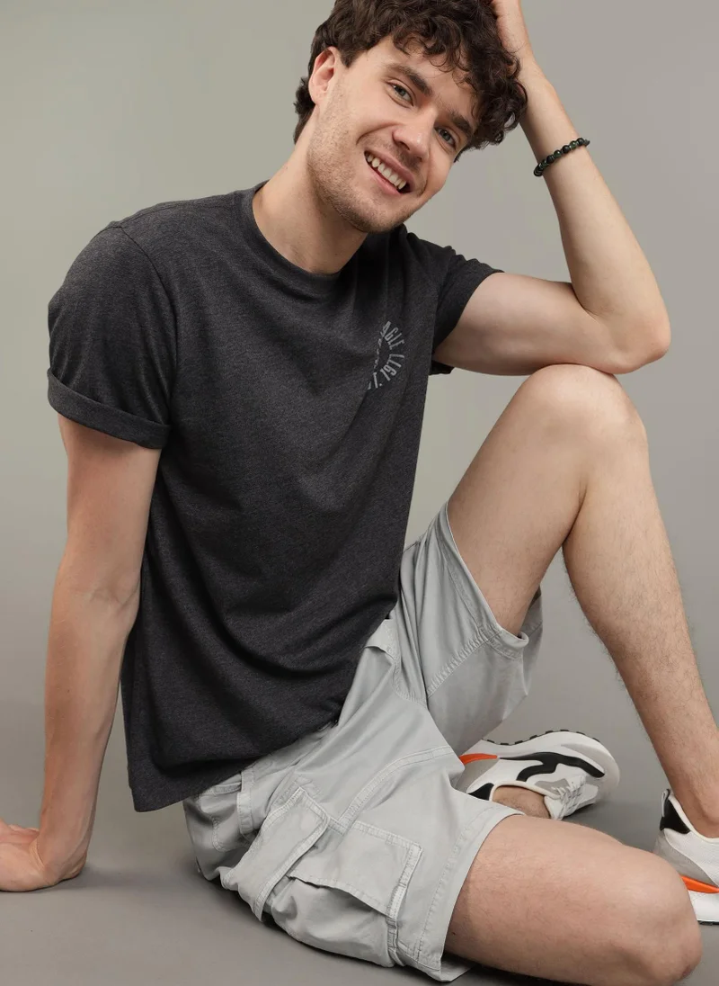 American Eagle Logo Detail Crew Neck T-Shirt