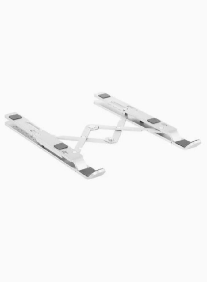 TNGames 7-Level Adjustable Aluminum Alloy Foldable Laptop Stand Silver +Gift Mobile  Holderc - Image 2