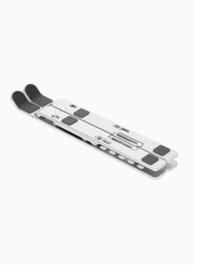 TNGames 7-Level Adjustable Aluminum Alloy Foldable Laptop Stand Silver +Gift Mobile  Holderc - Image 4