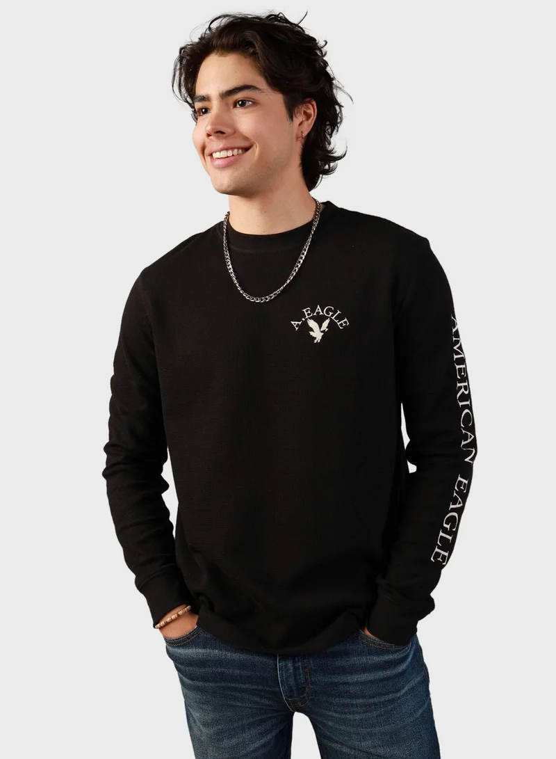 امريكان ايجل Logo Graphic Thermal T-Shirt