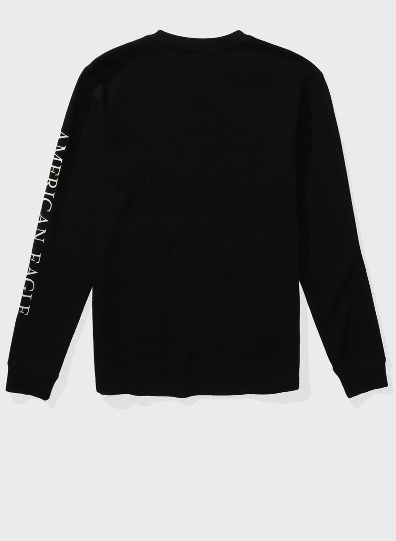 امريكان ايجل Logo Graphic Thermal T-Shirt