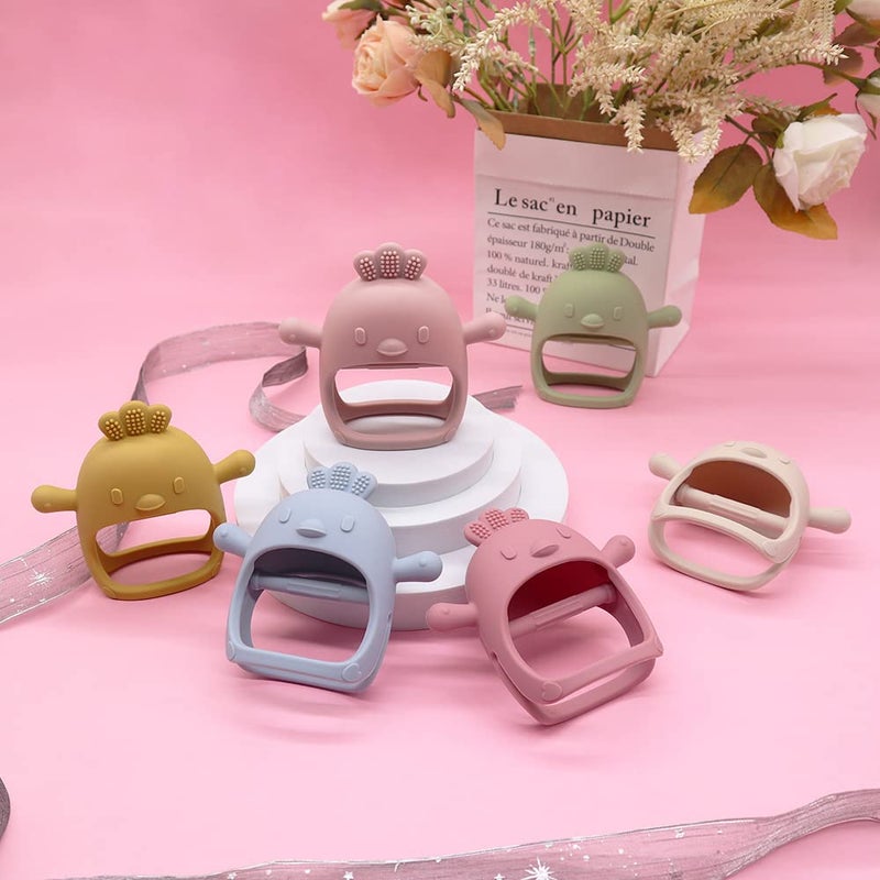 Bebe Mondo Teething Toys for Babies 06 months BPA Free Never Drop Teether Baby Chew Toys for Teething Relief Silicone Teether Pacifier Baby Teething Toys Newborn 03 Months for Sucking Needs Infant ToysPink - Image 2